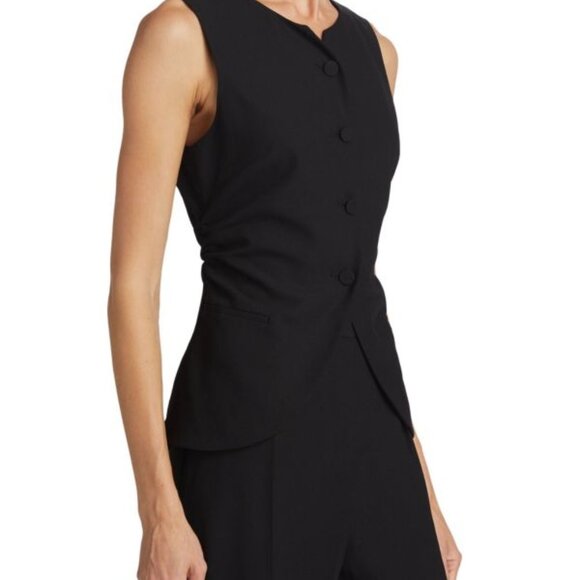 NWT Derek Lam 10 Crosby Henriette Tailored Vest Black Size 8 - Picture 5 of 7